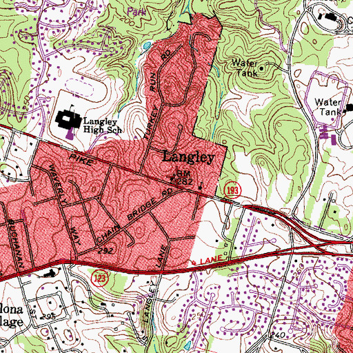 Topographic Map of Friends Meeting Church, VA