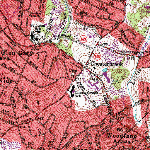 Topographic Map of First Baptist Church, VA