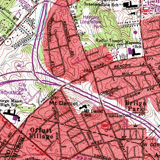 Topographic Map of Faith Bible Presbyterian Church, VA