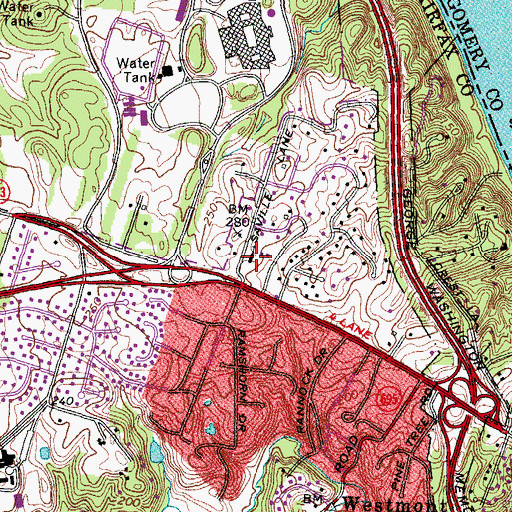Topographic Map of Immanuel Presbyterian Church, VA