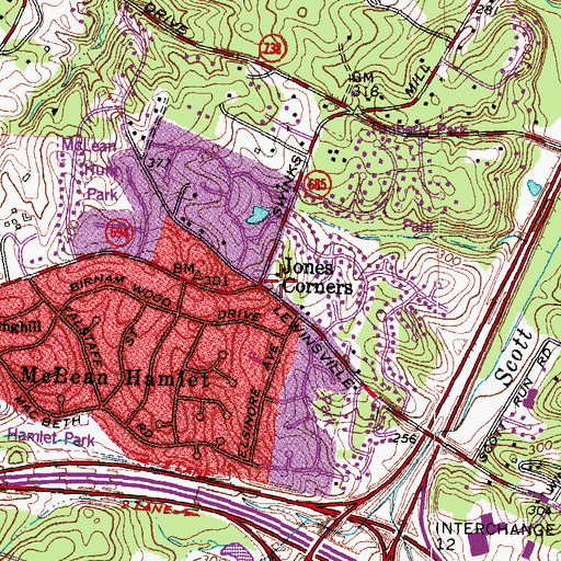 Topographic Map of Korean Methodist Church, VA