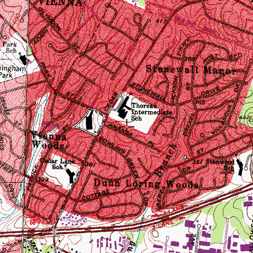 Topographic Map of Korean Central Presbyterian Church, VA