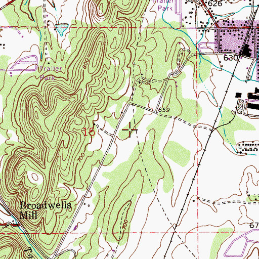 Topographic Map of Abernathy Plantation (historical), AL