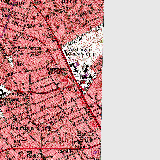 Topographic Map of Saint Marys Episcopal Church, VA