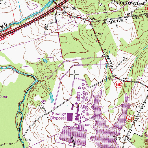 Topographic Map of Northern Virginia Regional Park Shooting Center, VA