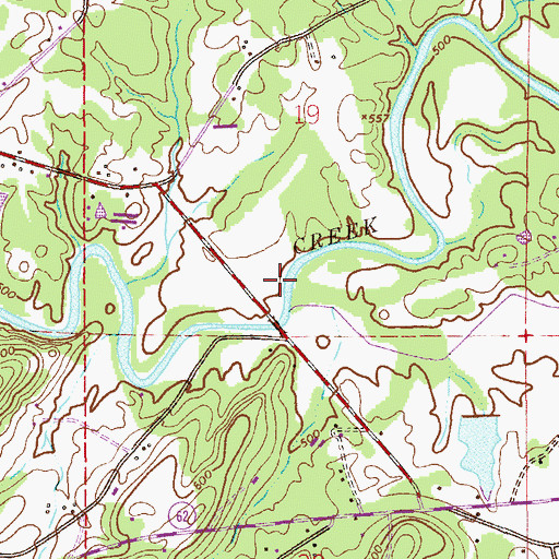 Topographic Map of Alexandria Valley, AL