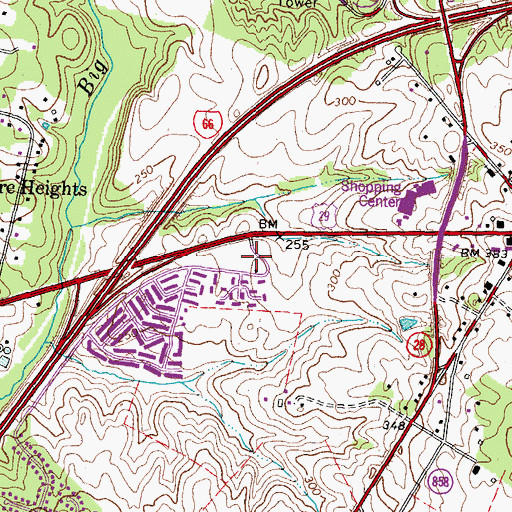 Topographic Map of Centreville Regional Library, VA