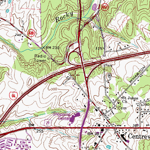 Topographic Map of Centerville Methodist Church, VA