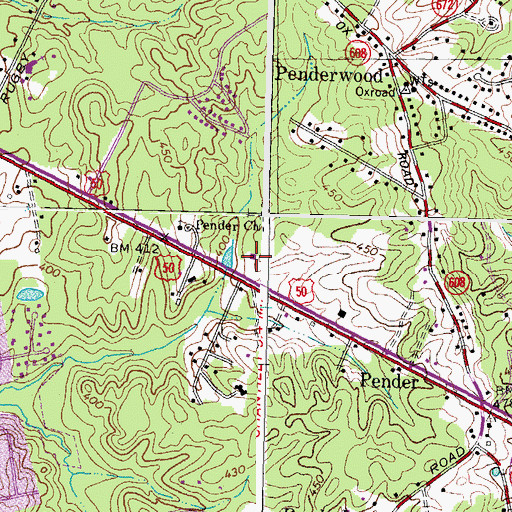 Topographic Map of Christ Presbyterian Church, VA