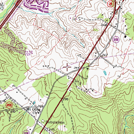 Topographic Map of Centerville Methodist Church, VA