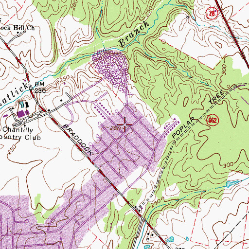 Topographic Map of Saint Andrew Lutheran Church, VA