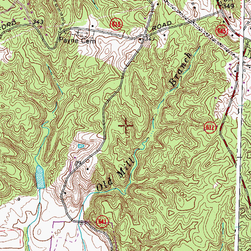 Topographic Map of Second Baptist Church, VA