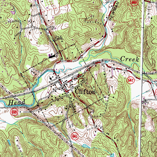Topographic Map of Fairfax County Fire and Rescue Department Station 16 Clifton, VA