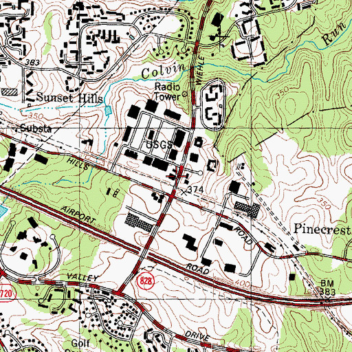 Topographic Map of Fairfax County Fire and Rescue Department Station 25 Reston, VA