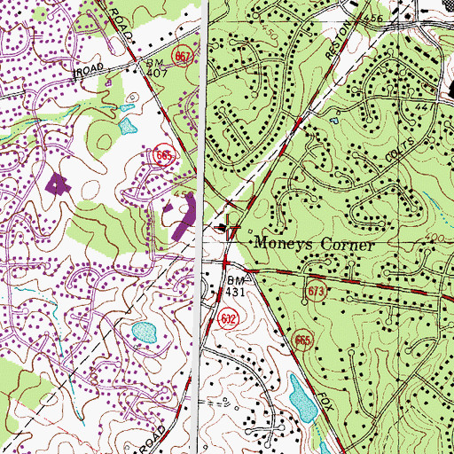 Topographic Map of Fairfax County Fire and Rescue Department Station 31 Fox Mill, VA