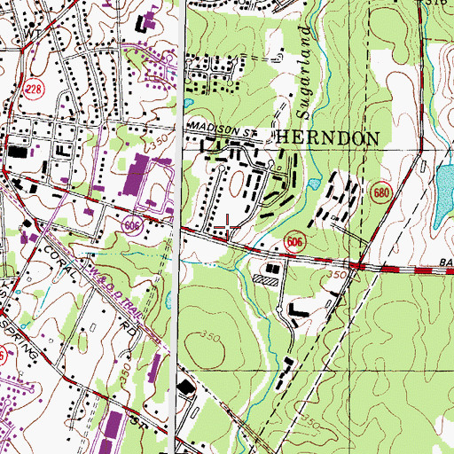 Topographic Map of Bank of Potomac Shopping Center, VA