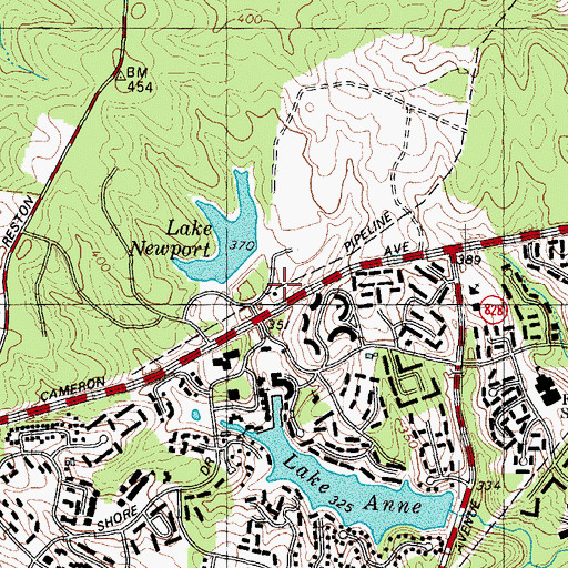 Topographic Map of Browns Chapel Church, VA