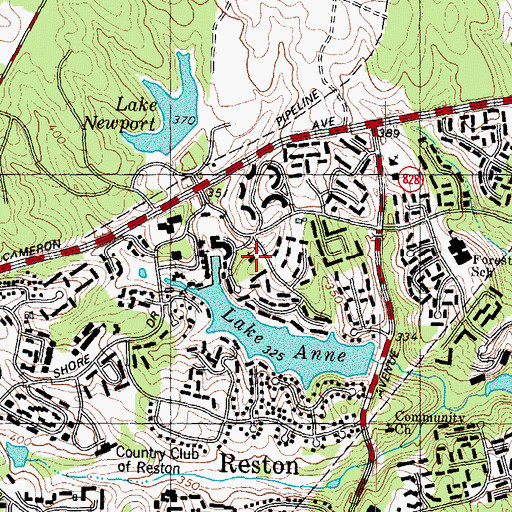 Topographic Map of Good Shepherd Lutheran Church, VA