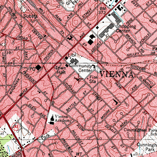 Topographic Map of Faith Baptist Church, VA