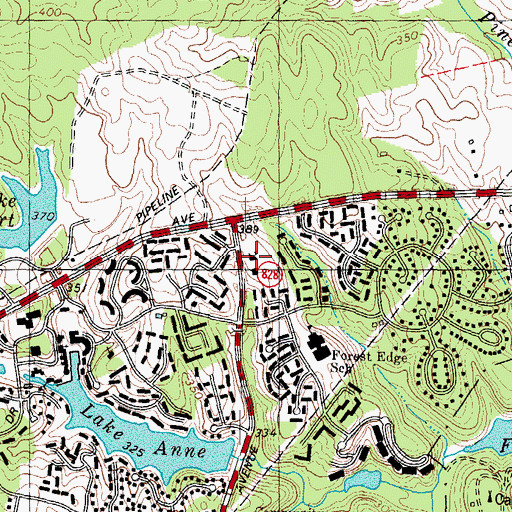Topographic Map of Northern Virginia Hebrew Congregational Synagogue, VA