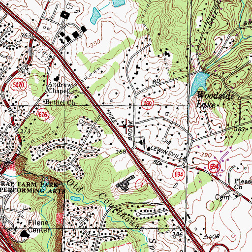 Topographic Map of Providence Baptist Church, VA