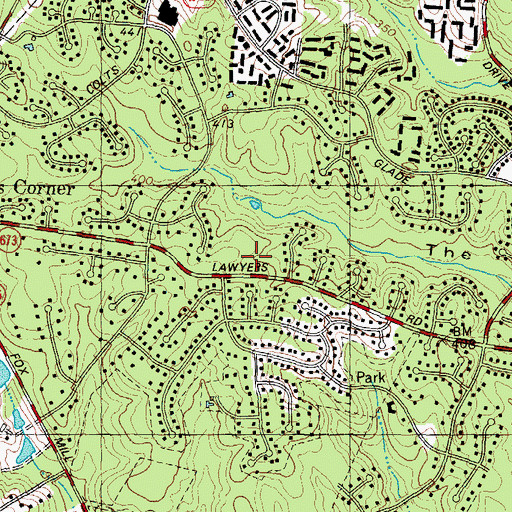 Topographic Map of Saint John Neumann Church, VA