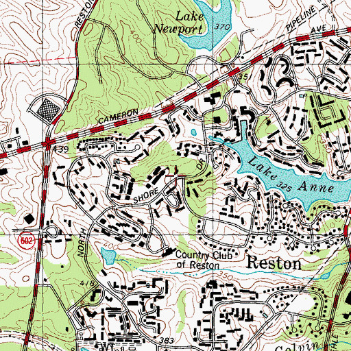 Topographic Map of Redeemer Methodist Church, VA