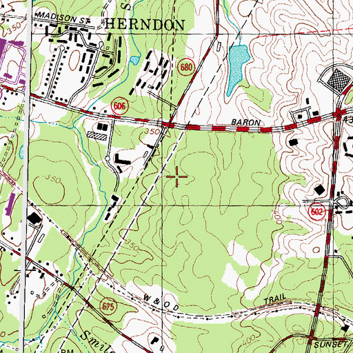 Topographic Map of Hospital Center Medical Plaza, VA