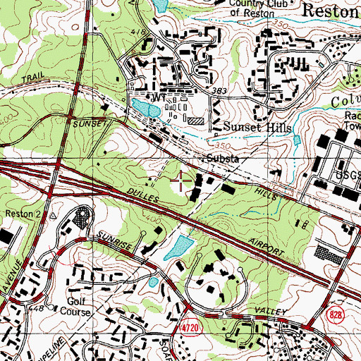 Topographic Map of Plaza America Industrial Park, VA