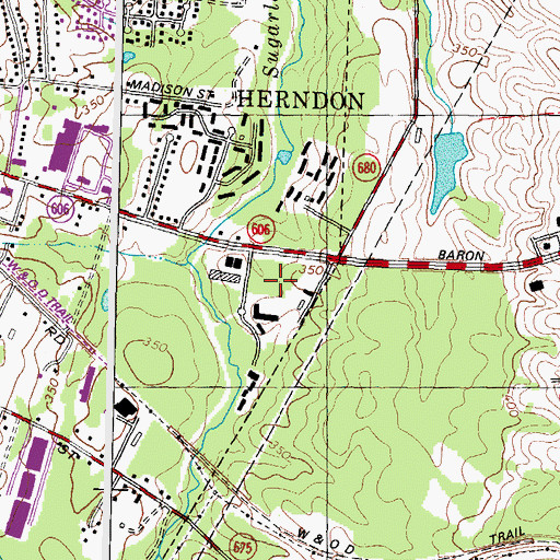 Topographic Map of Baron Cameron Office Park, VA