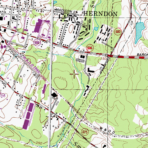 Topographic Map of Sugarland Industrial Park, VA