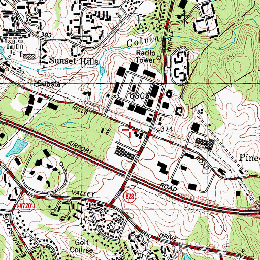 Topographic Map of Sunset Hills Professional Center, VA