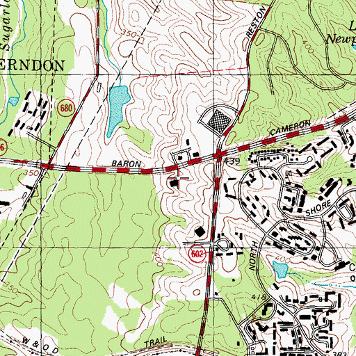 Topographic Map of Access Emergency Hospital, VA
