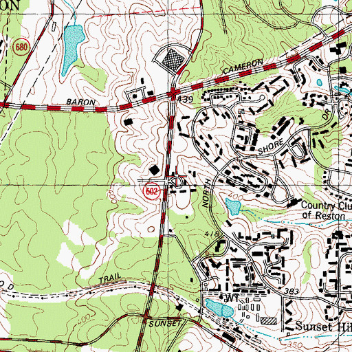 Topographic Map of A Smith Bowman House, VA