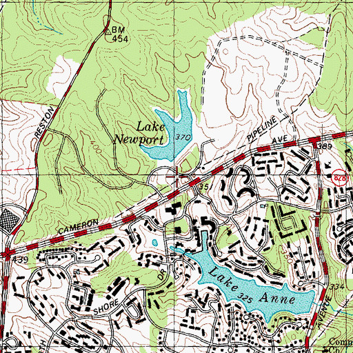 Topographic Map of Reston Visitor Center, VA