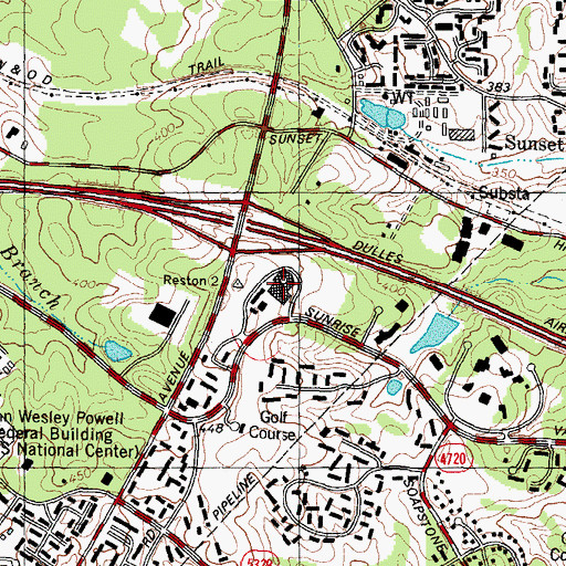 Topographic Map of Reston International Center, VA
