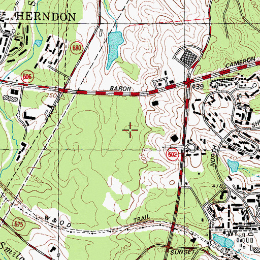 Topographic Map of Northern County Government Center, VA