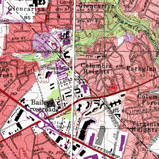 Topographic Map of Community Church of God, VA