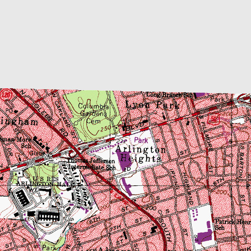 Topographic Map of Faith Lutheran Church, VA