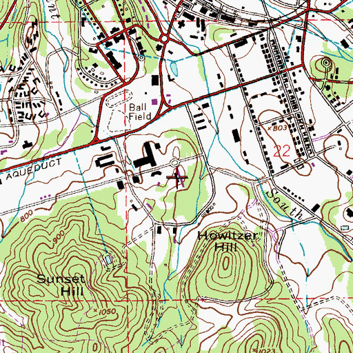 Topographic Map of Dark Corners (historical), AL
