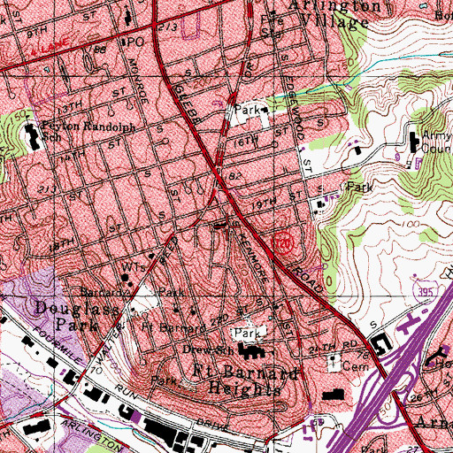 Topographic Map of Mount Zion Baptist Church, VA