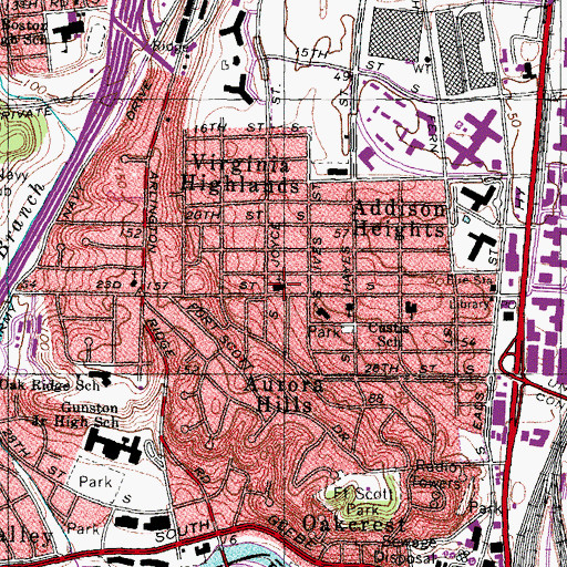 Topographic Map of Mount Vernon Baptist Church, VA