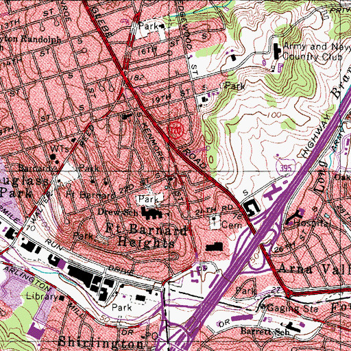 Topographic Map of Macedonia Baptist Church, VA