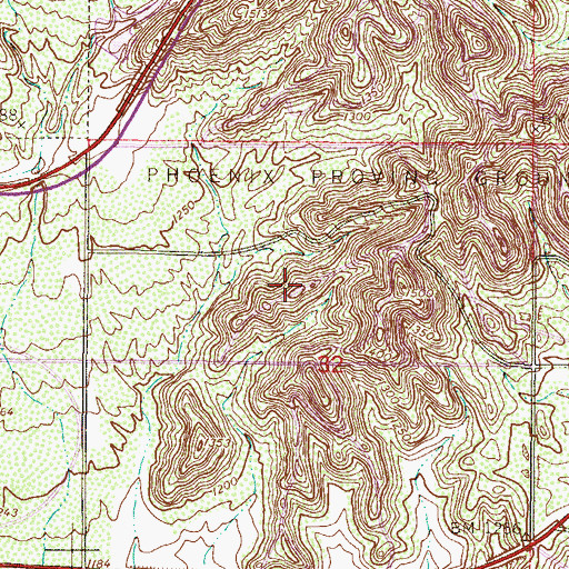 Topographic Map of Phoenix Proving Grounds, AZ