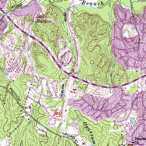 Topographic Map of K-Mart Town Shopping Center, VA