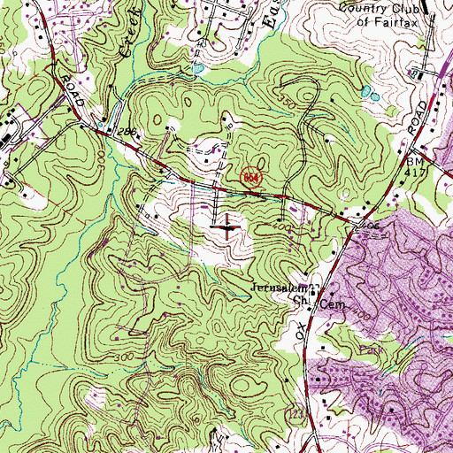 Topographic Map of Islamic Saudi Academy West Campus, VA