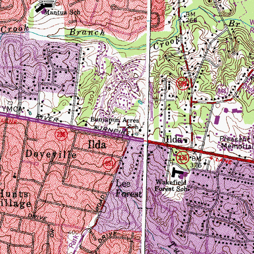 Topographic Map of Fairfax County Fire and Rescue Department Station 23 West Annandale, VA