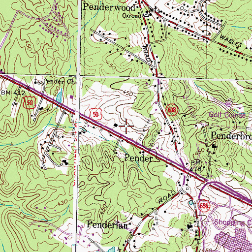 Topographic Map of Fairfax County Fire and Rescue Department Station 21 Fair Oaks, VA