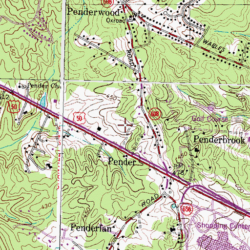 Topographic Map of Fairfax County Police Department Fair Oaks District Station, VA