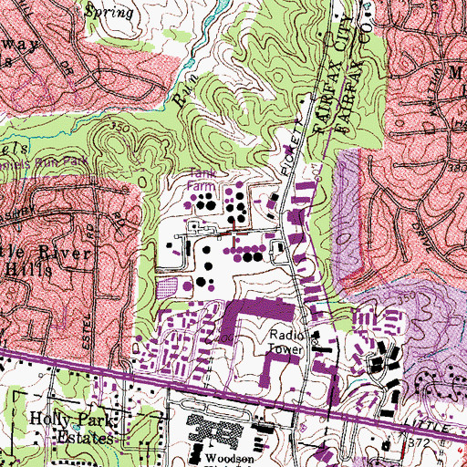 Topographic Map of Pickett Industrial Park, VA